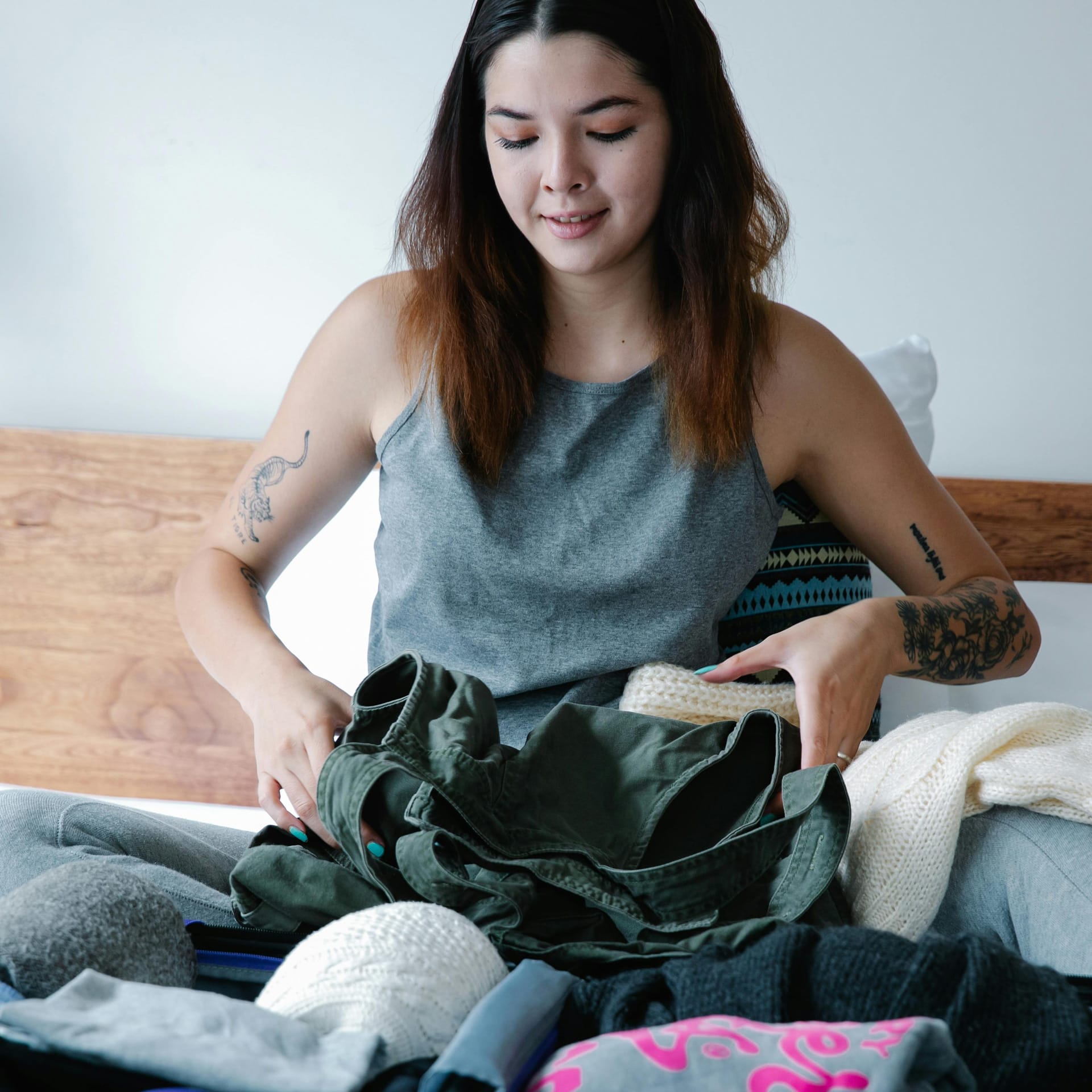 Canyon Haus packing before check-out