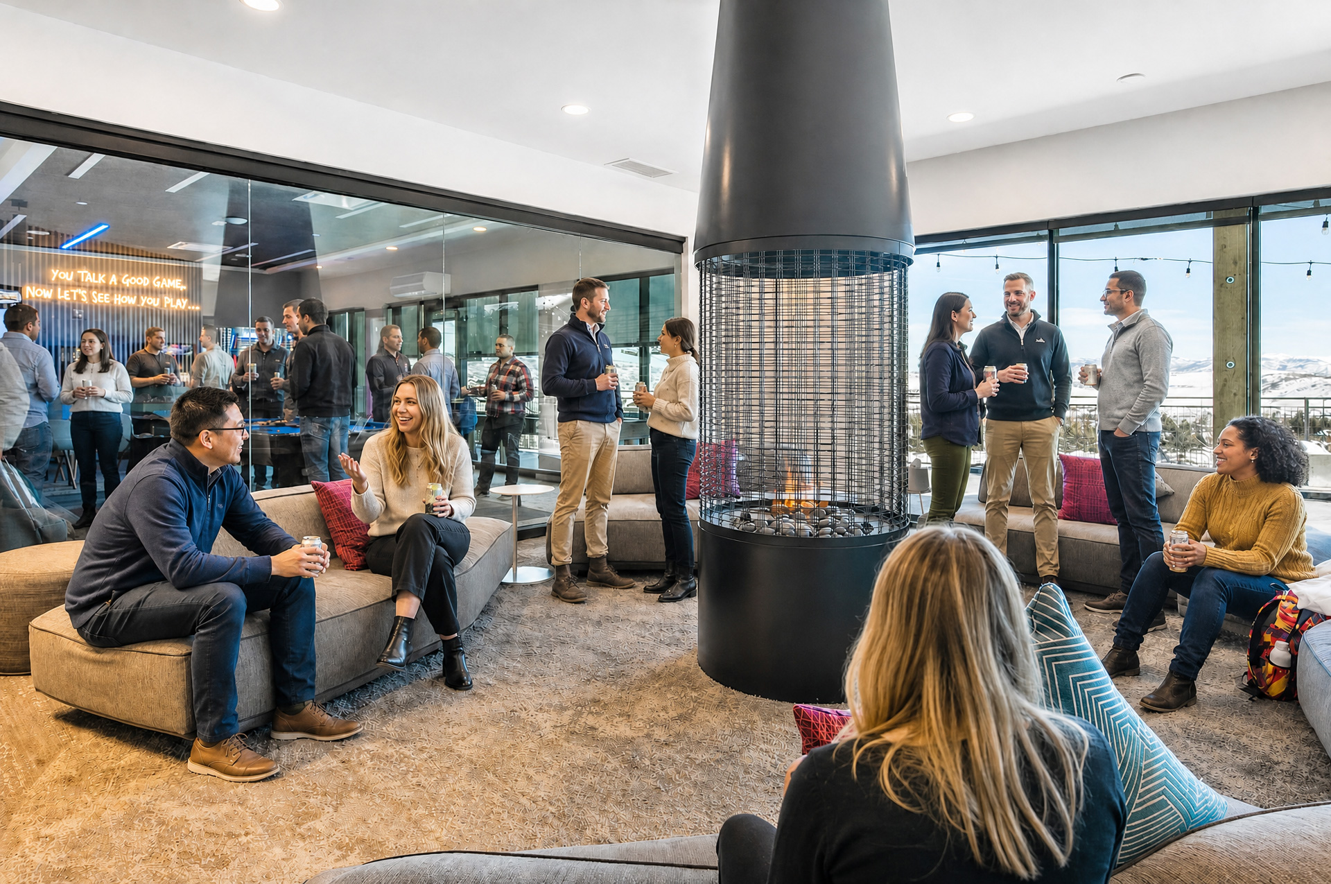 Canyon Haus lobby group mixer